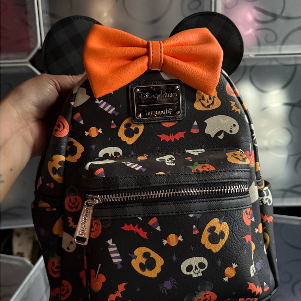 Disney Halloween Kids Backpack with Orange and Black